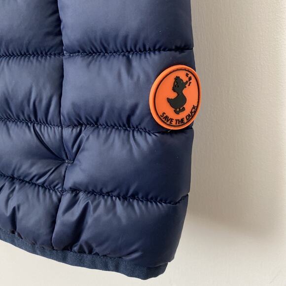 Save the Duck Navy Ultra Light Jacket Puffer Vest Size: S - Picture 2 of 7